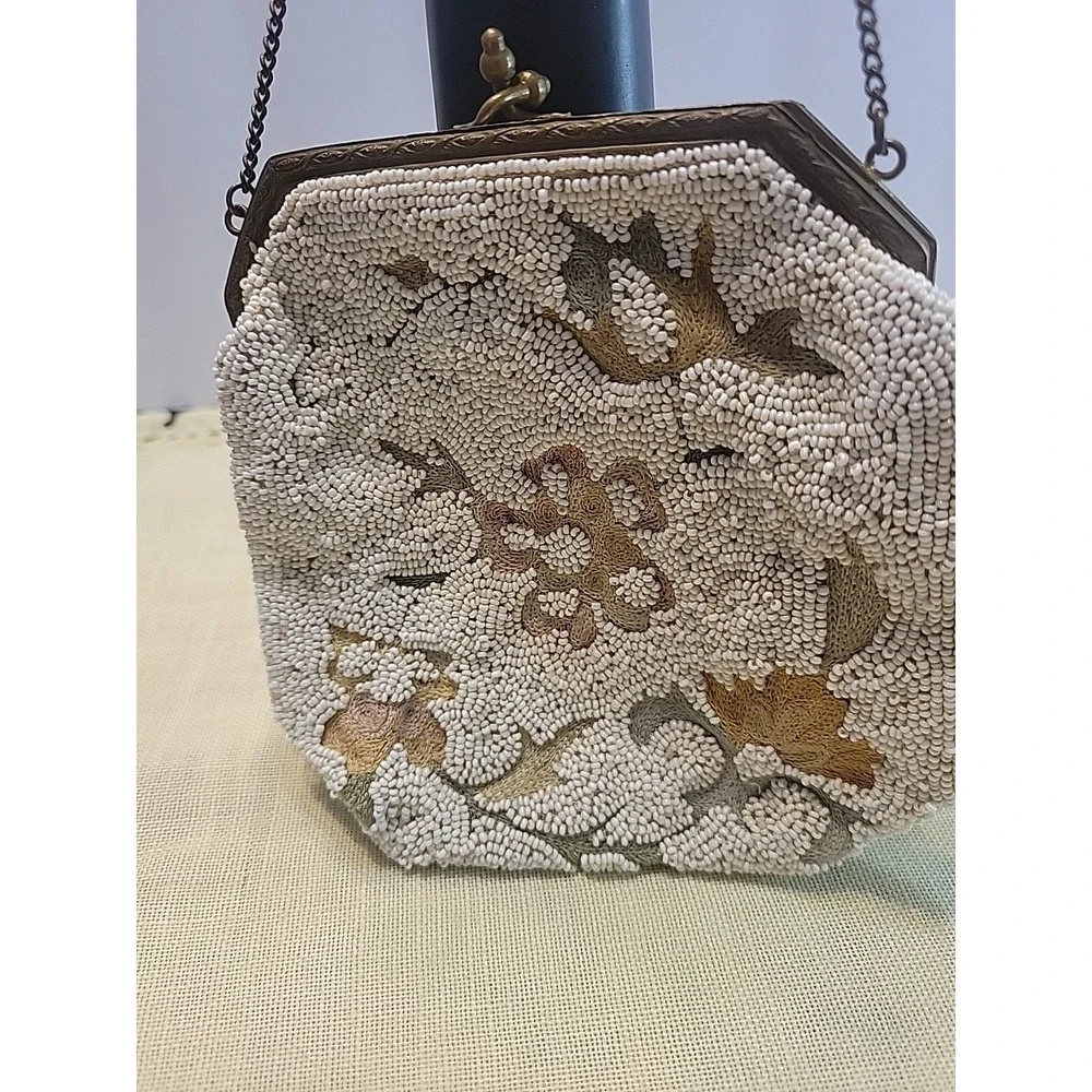 Vintage Longchamps France Beaded‎ Purse